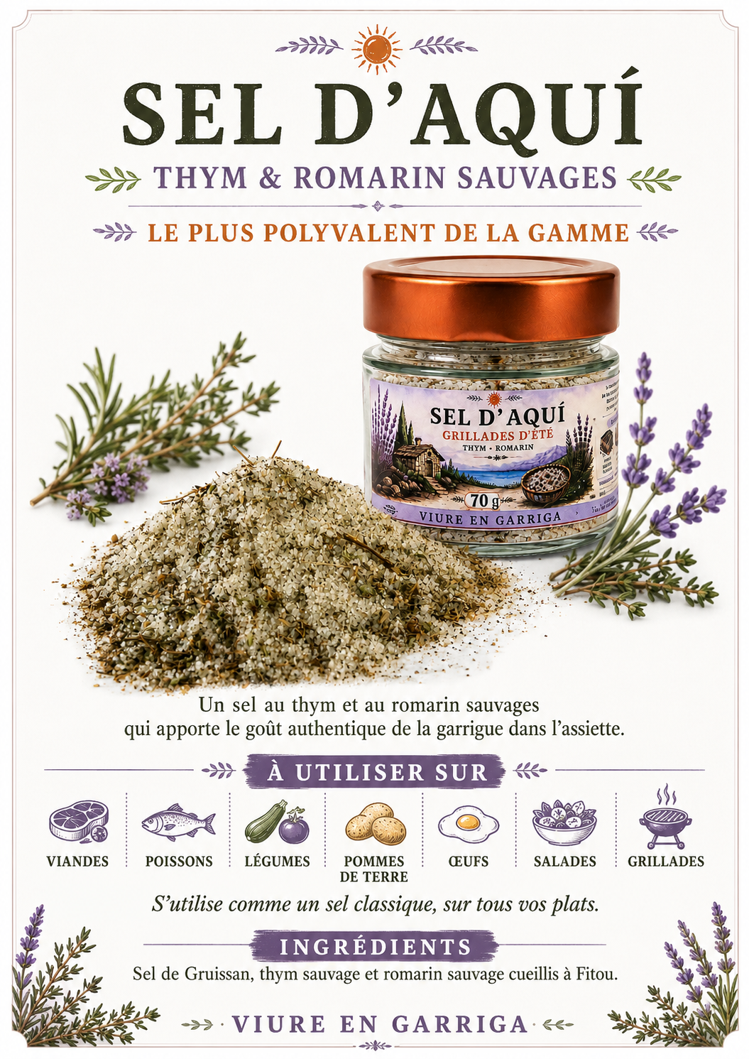 ESEL D'AQUI GRILLADE D'ETE 70 g