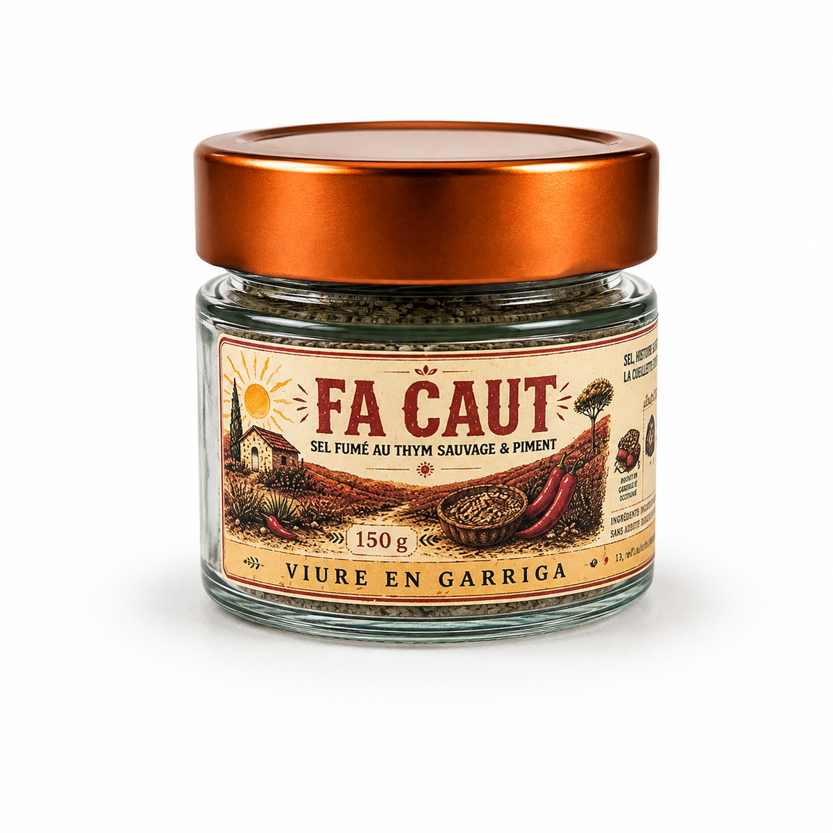 SEL ET THYM FUMES AU PIMENT PILI PILI 0.8% 150 G