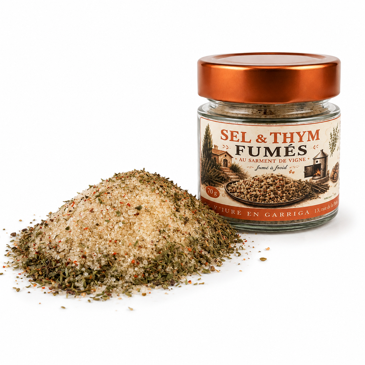 CSEL ET THYM FUMES AU PIMENT D'ESPELETTE 70 G